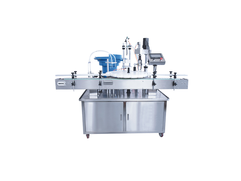 Fully automatic filling disc screw cap machine